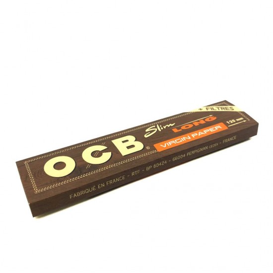 Carton de 32 Paquets de grandes Feuilles à rouler OCB Slim non-blanchies  avec carton